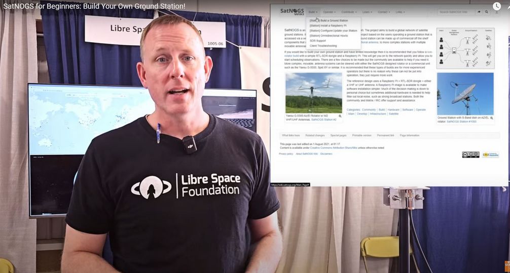 Robert Theiss, W5ITR, interviews Dan White, ADØCQ, with Libre Space at the 2024 Dayton Hamvention. [Credit: Robert Theiss, W5ITR]